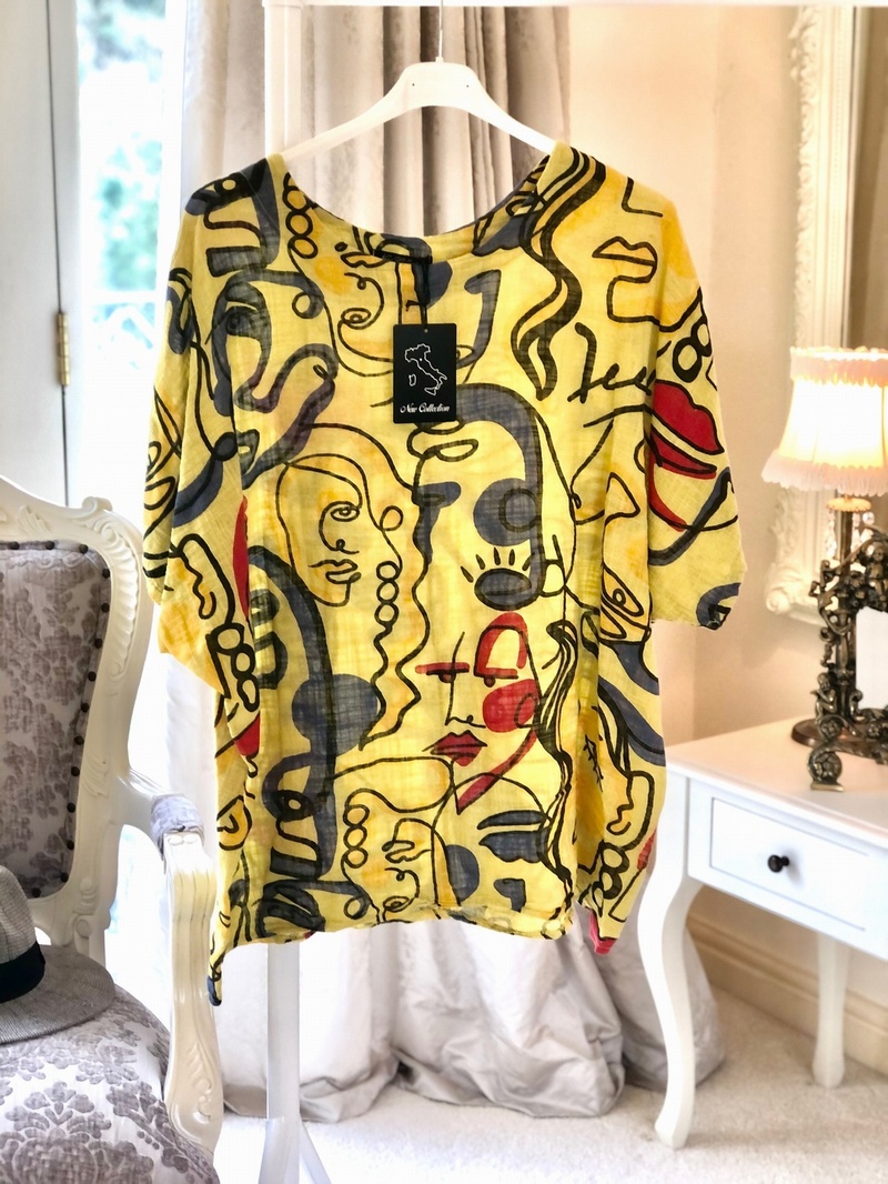 Picasso Top Yellow