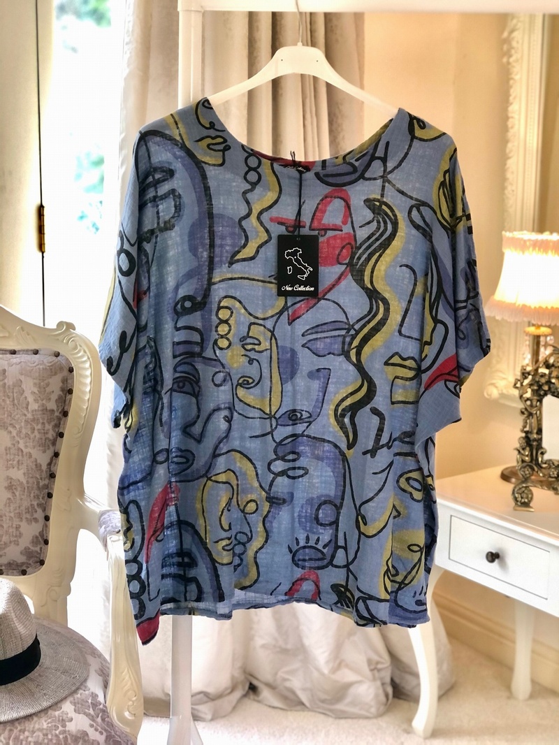 Picasso Top Blue Jean