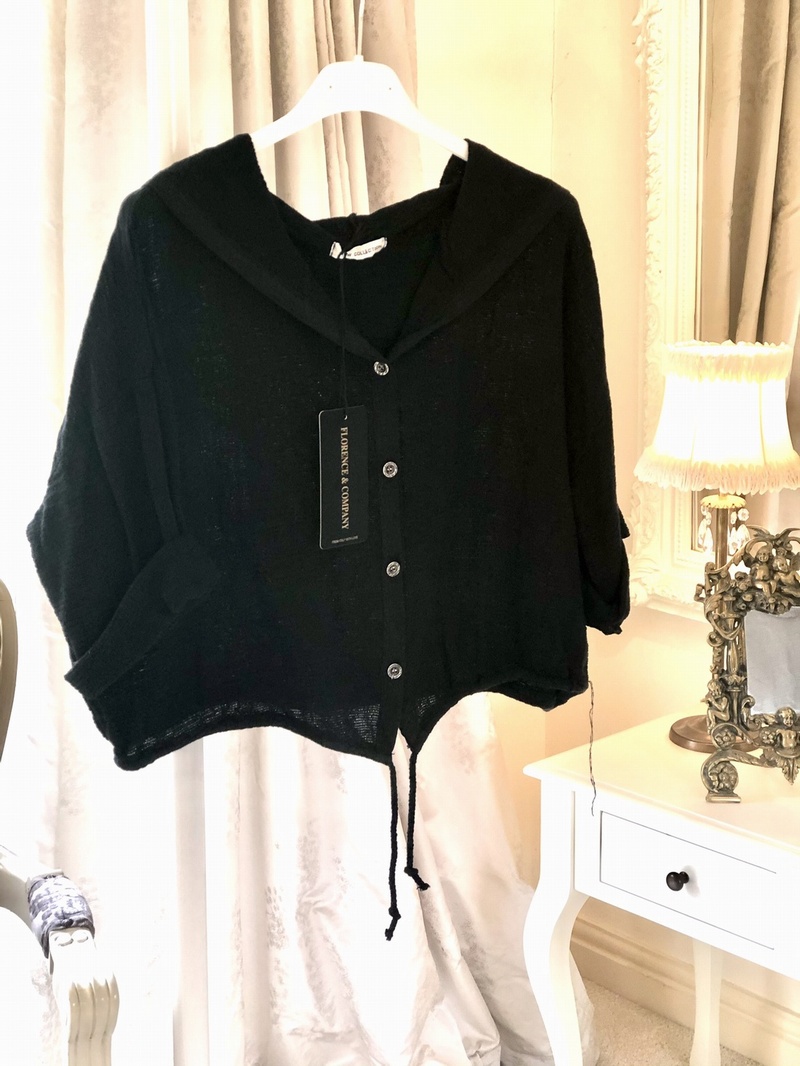 Short Hoody Jacket  Black