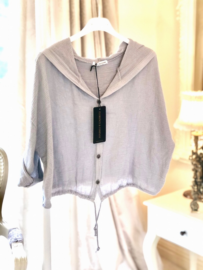 Short Hoody Jacket Grey