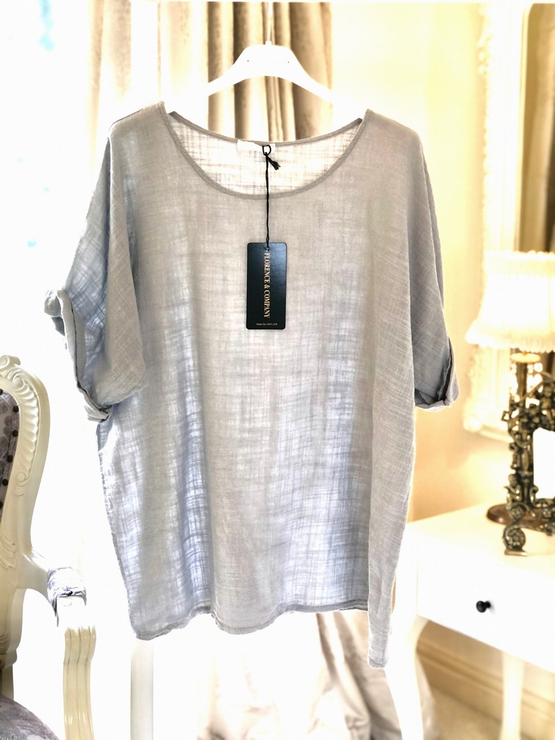 Cheesecloth T Shirt Grey
