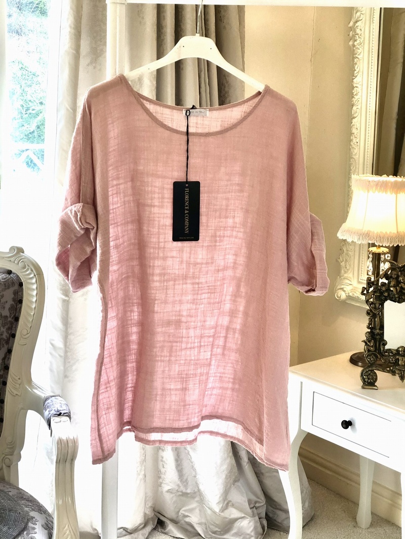 Cheesecloth T Shirt Pink