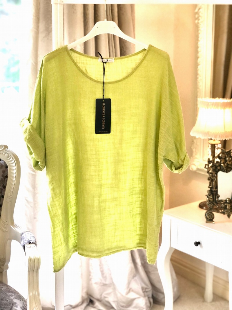 Cheesecloth T Shirt Lime