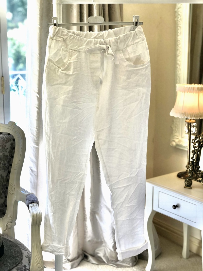 Dee 4 way Stretch Magic Trouser white