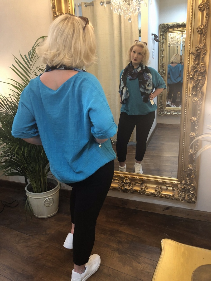 Cheesecloth Teeshirt Turquoise