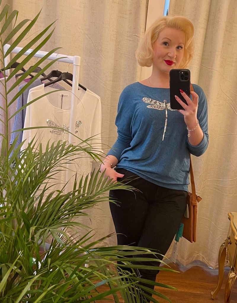 Dragonfly Top Teal
