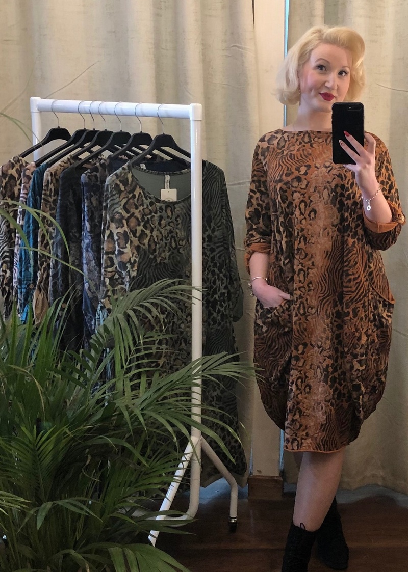 Leopard dress Rust
