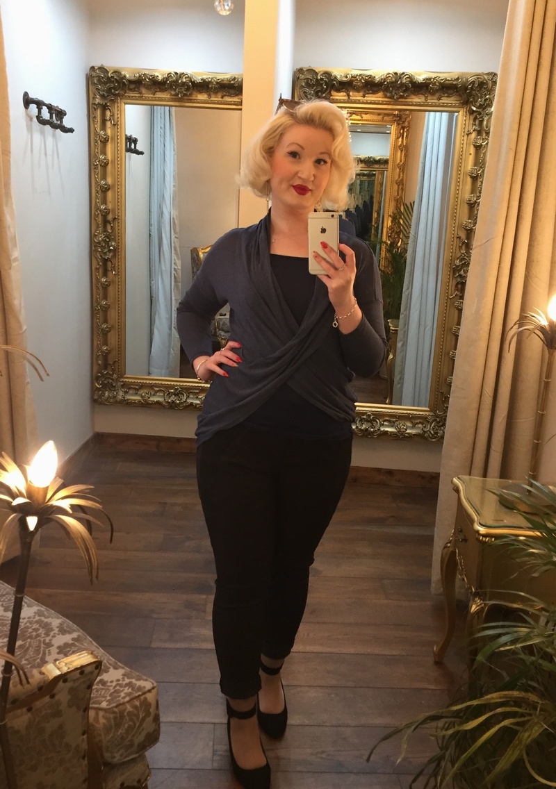 Wrap Vest Top Navy