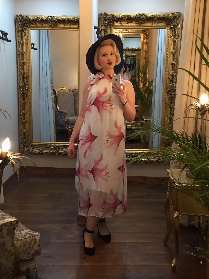 Silk Dress Cerise
