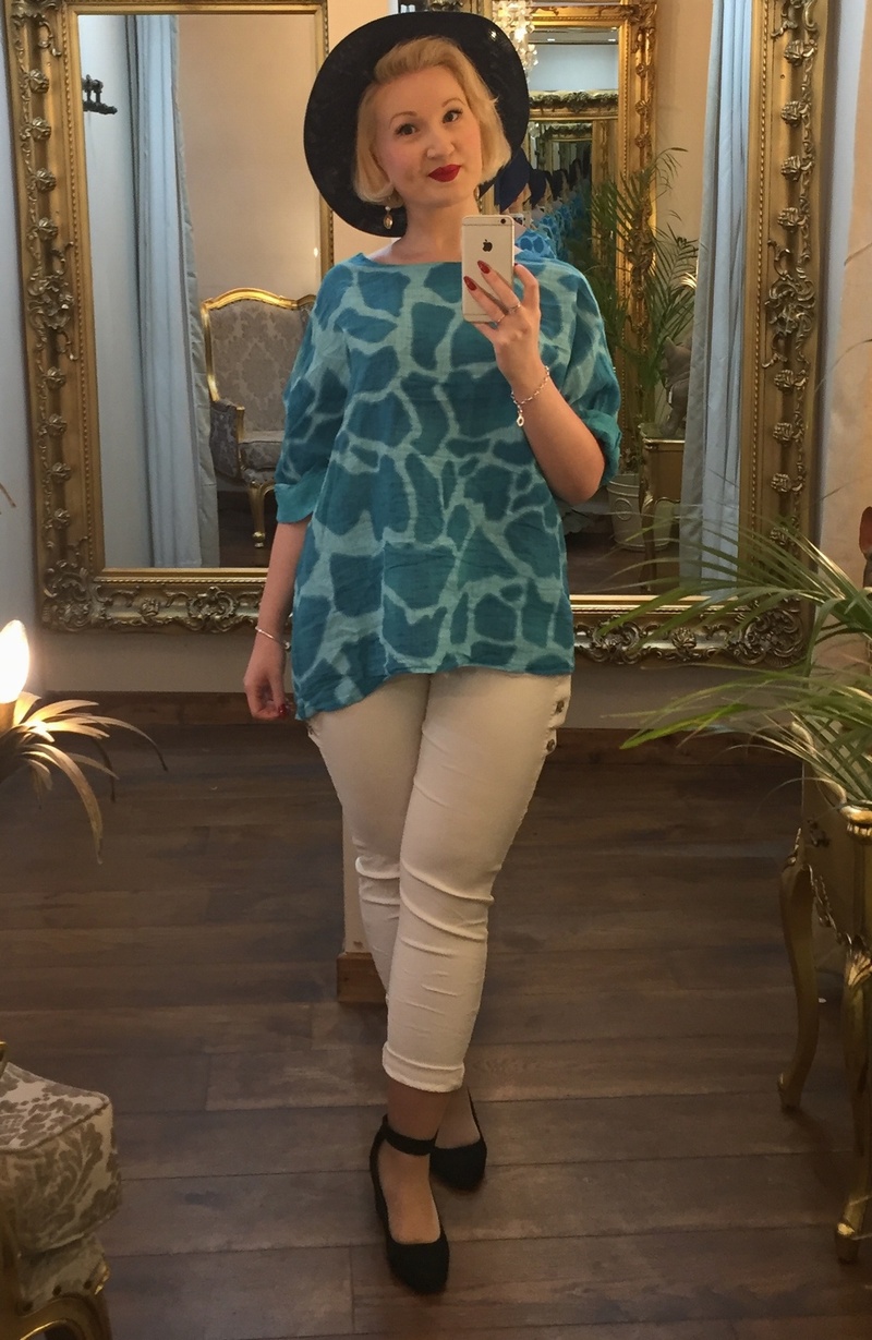 Mary T Top Teal