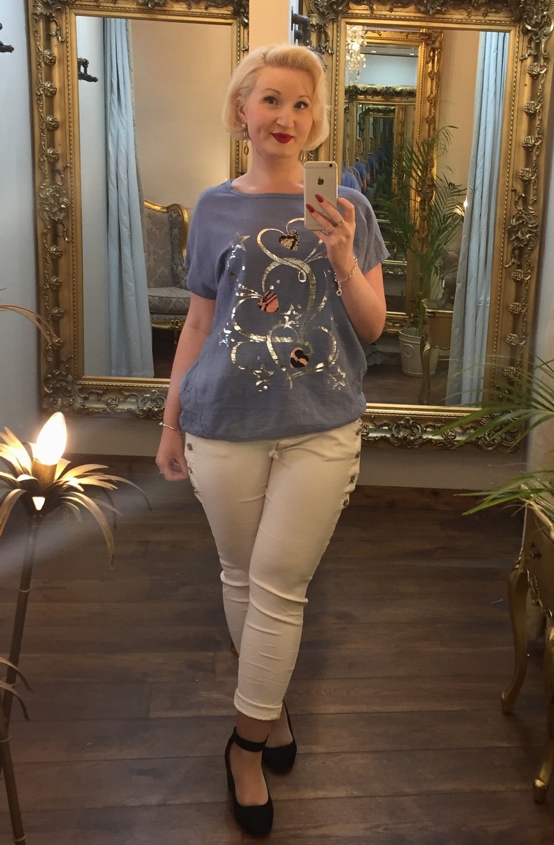Heart Tail Tee Blue