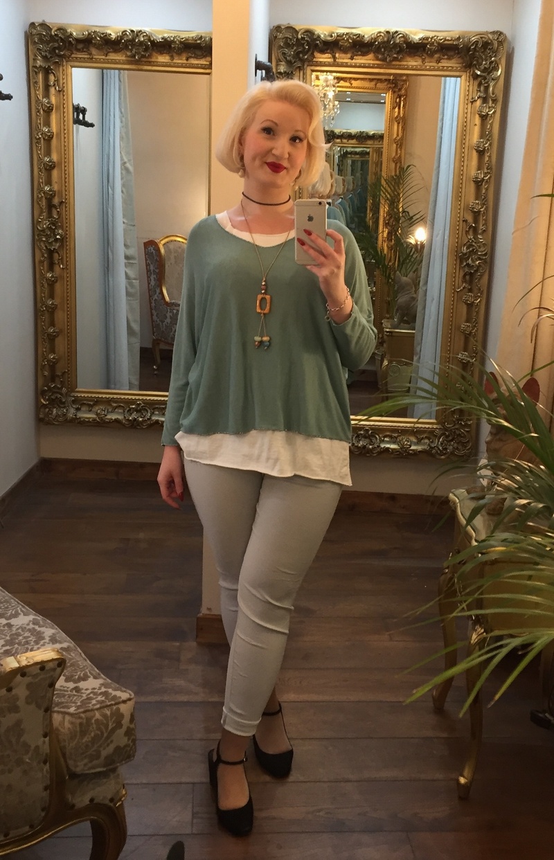 Plain Necklace Top Mint