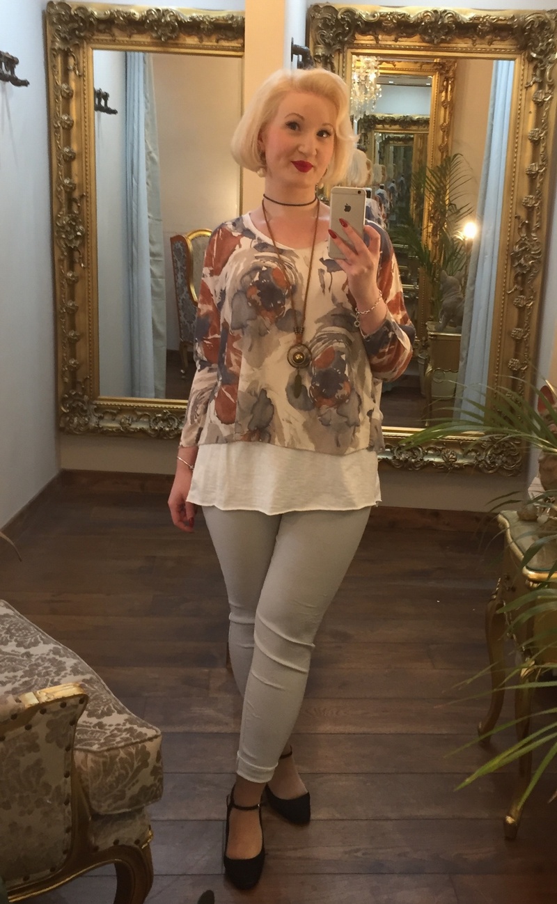 Watermark Top Beige