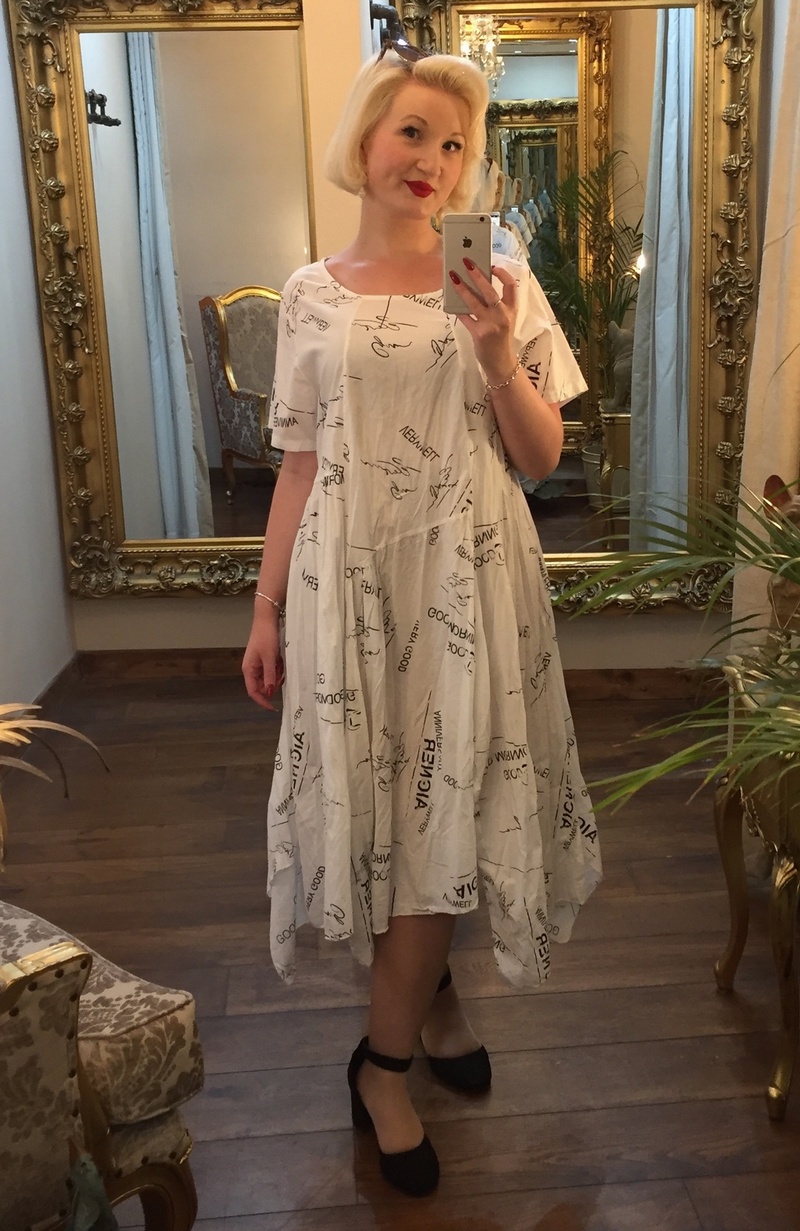 Print Dress White