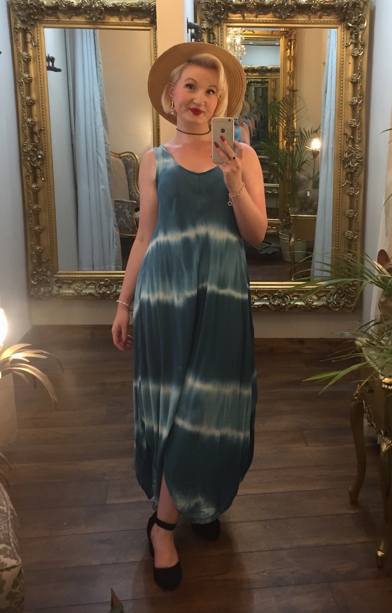 Tye Dye Dress Teal