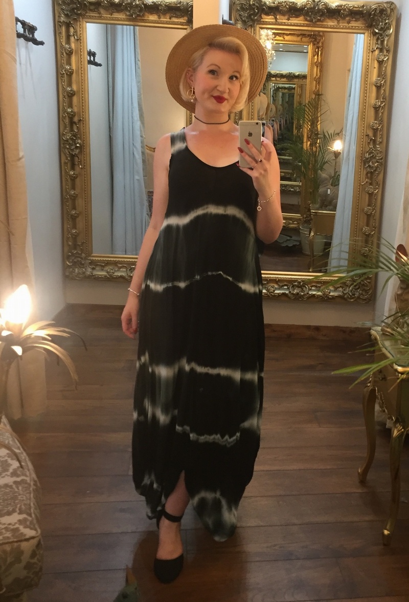 Tye Dye Dress Black