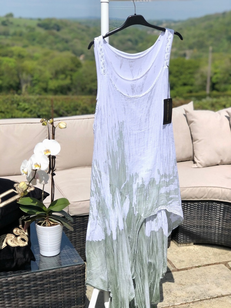Hand Dyed Dress Washed Khaki