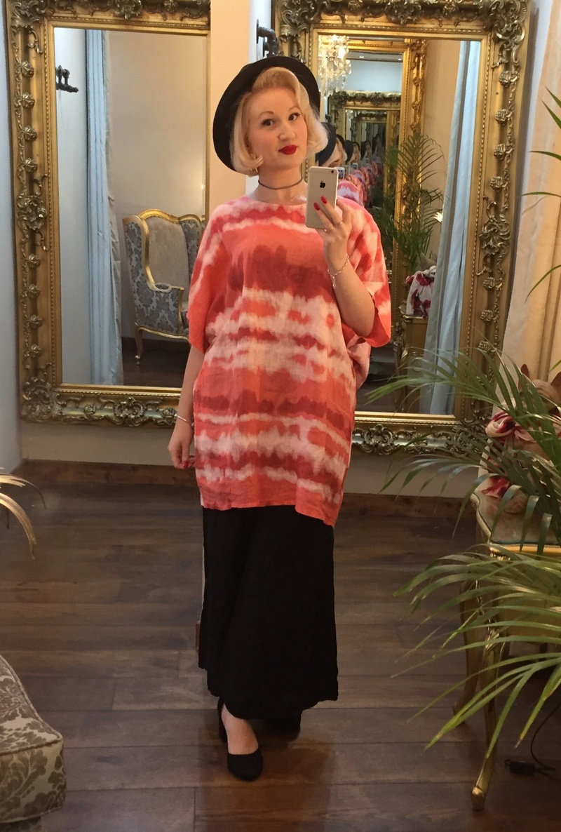 Pure Linen Tunic Coral