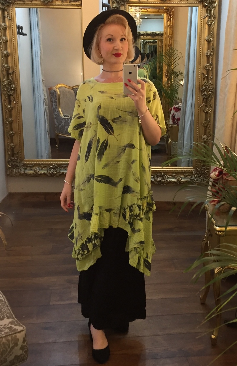 Feather Tunic Green