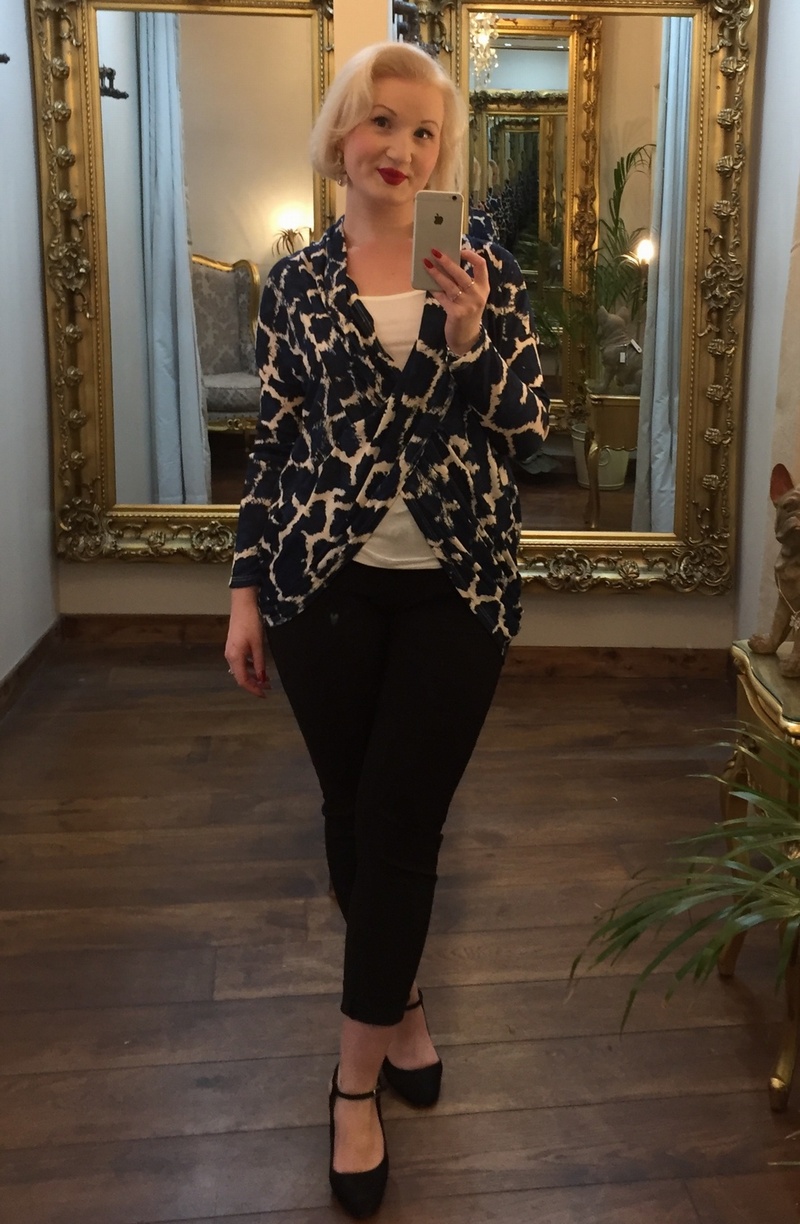 Pattern Vest Top Navy