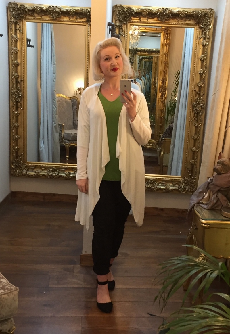 Basic Long Cardigan Cream