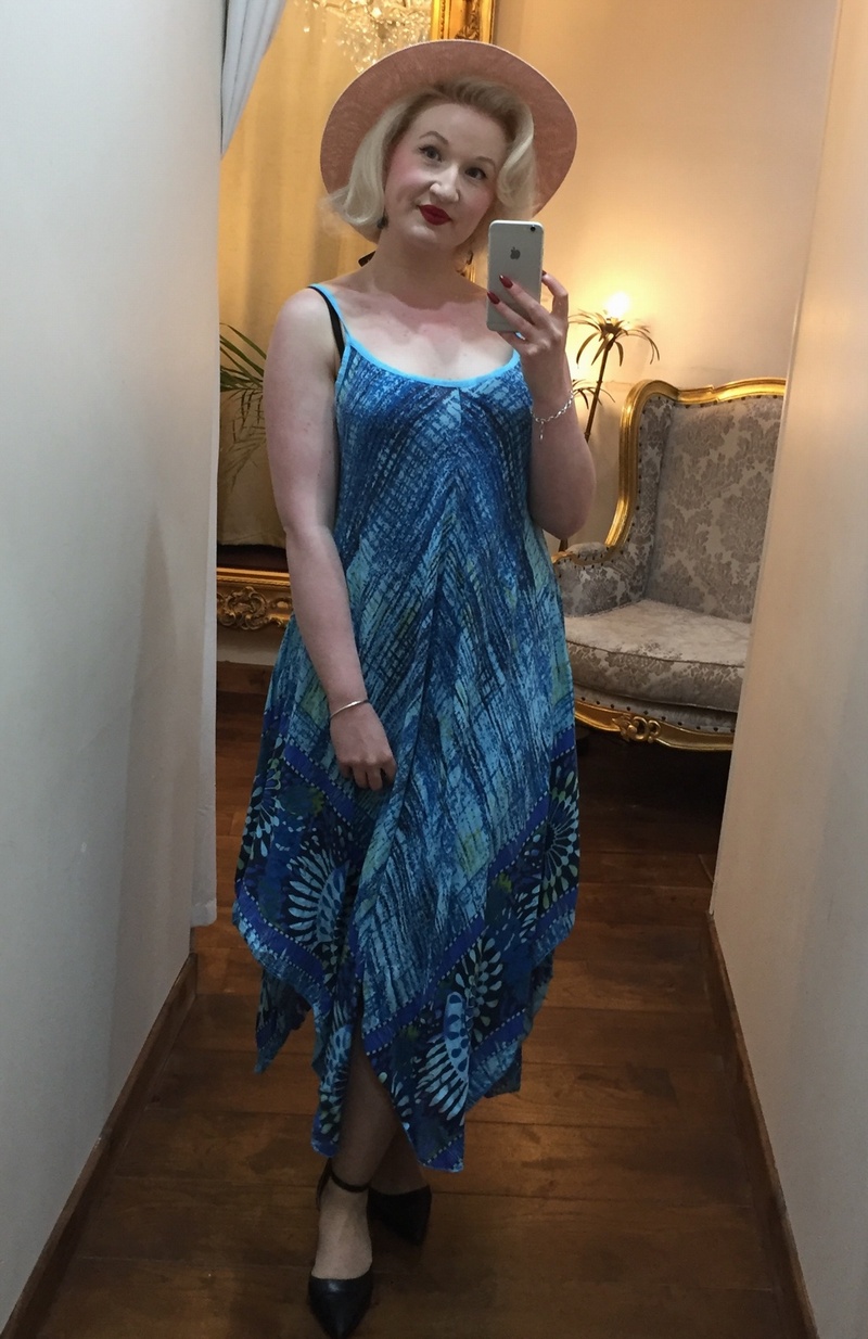 Boho Dress Aqua Blue