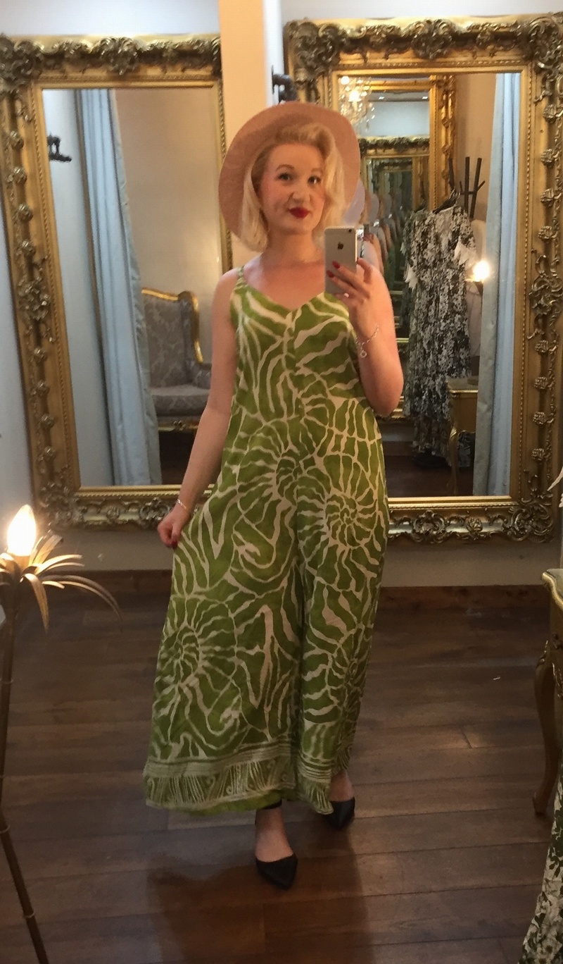 Aztec Jumpsuit Olive Green