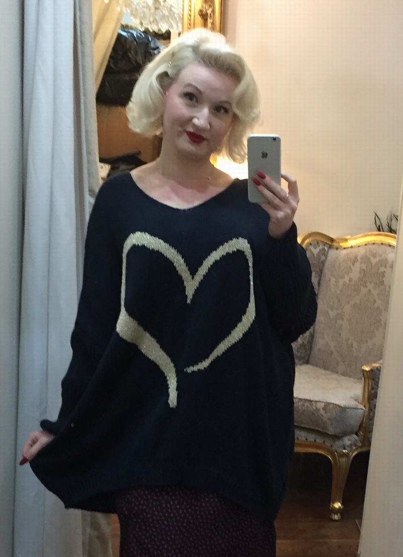 Joy Heart Jumper Navy