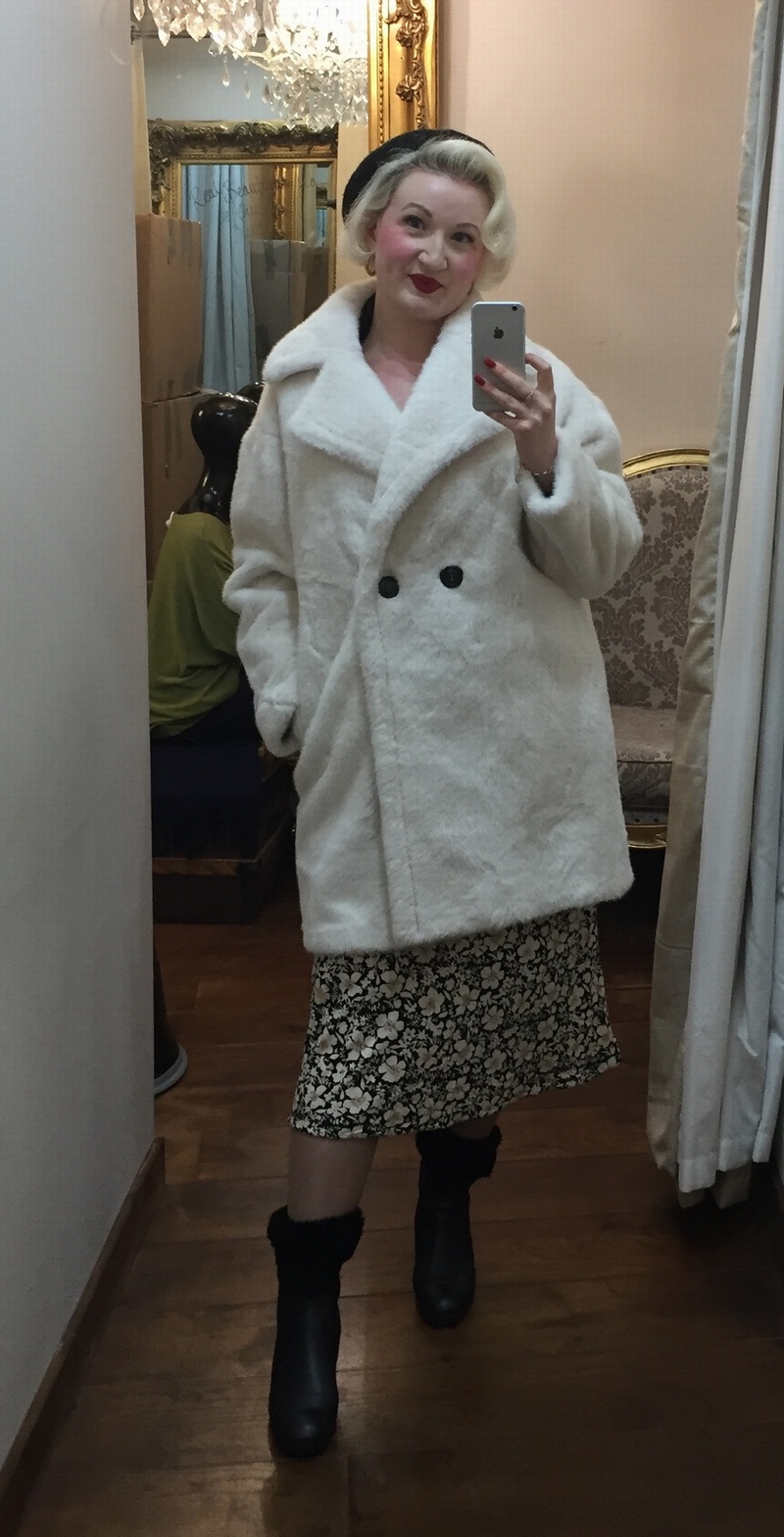 Faux Fur Coat winter white