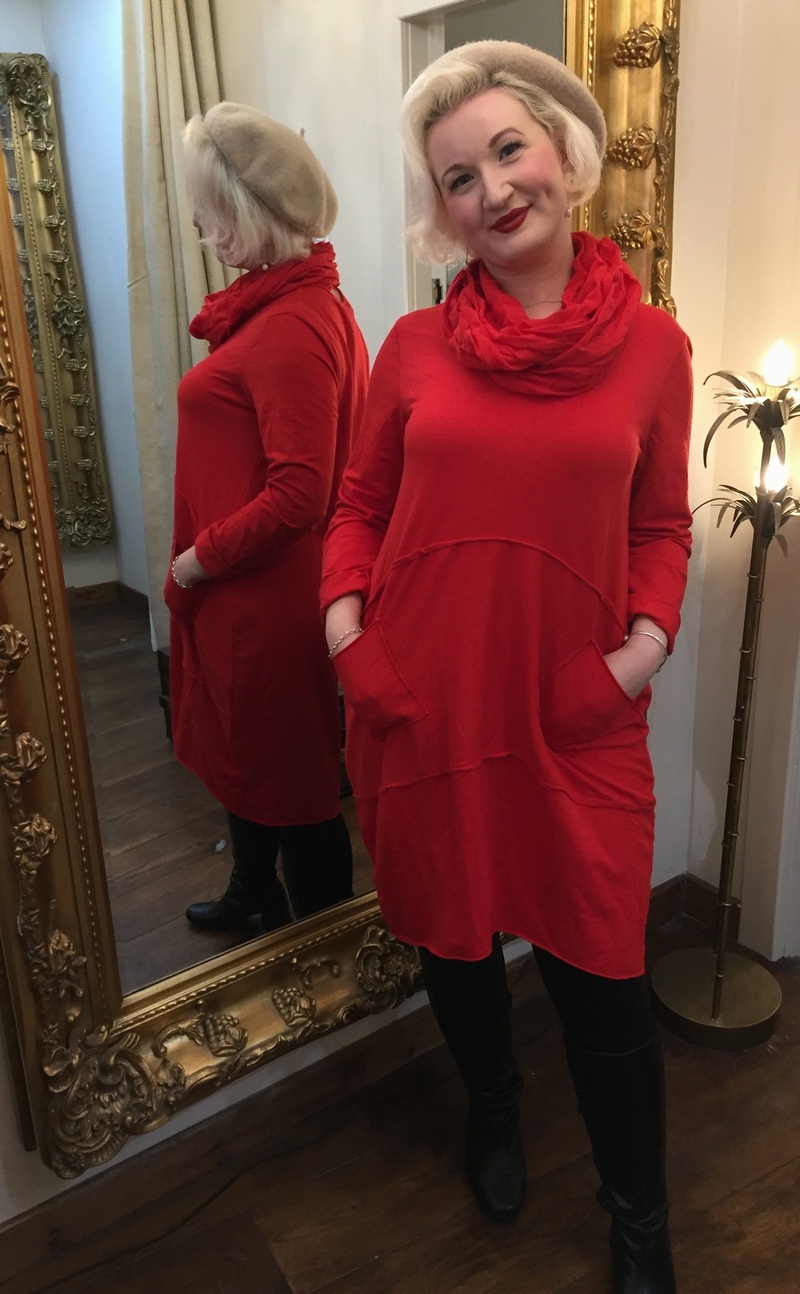 Scarf Dress Red