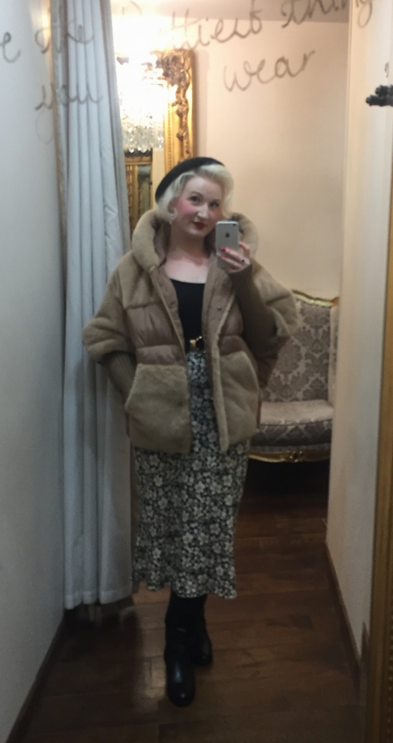 Faux Fur Cuff Jacket camel
