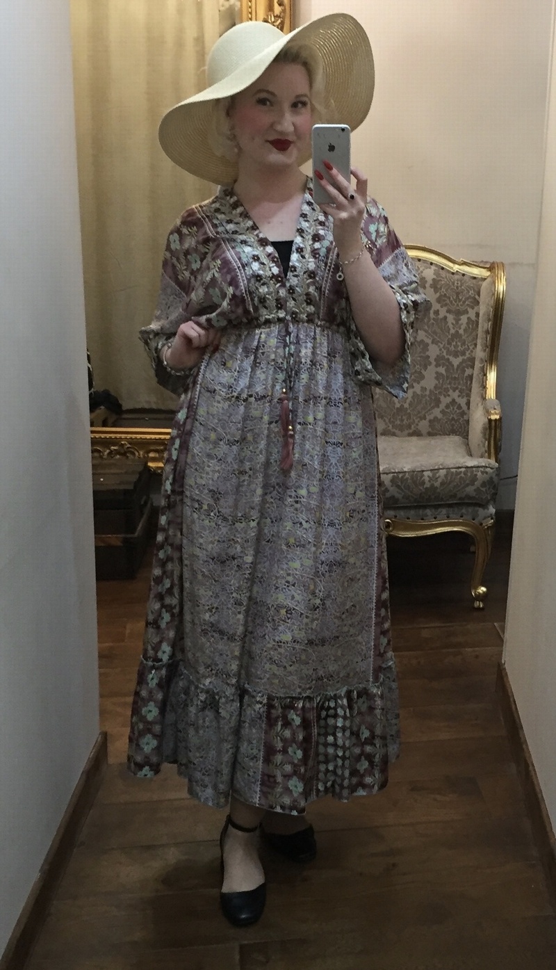 Indian Silk Dress Purple & Blue