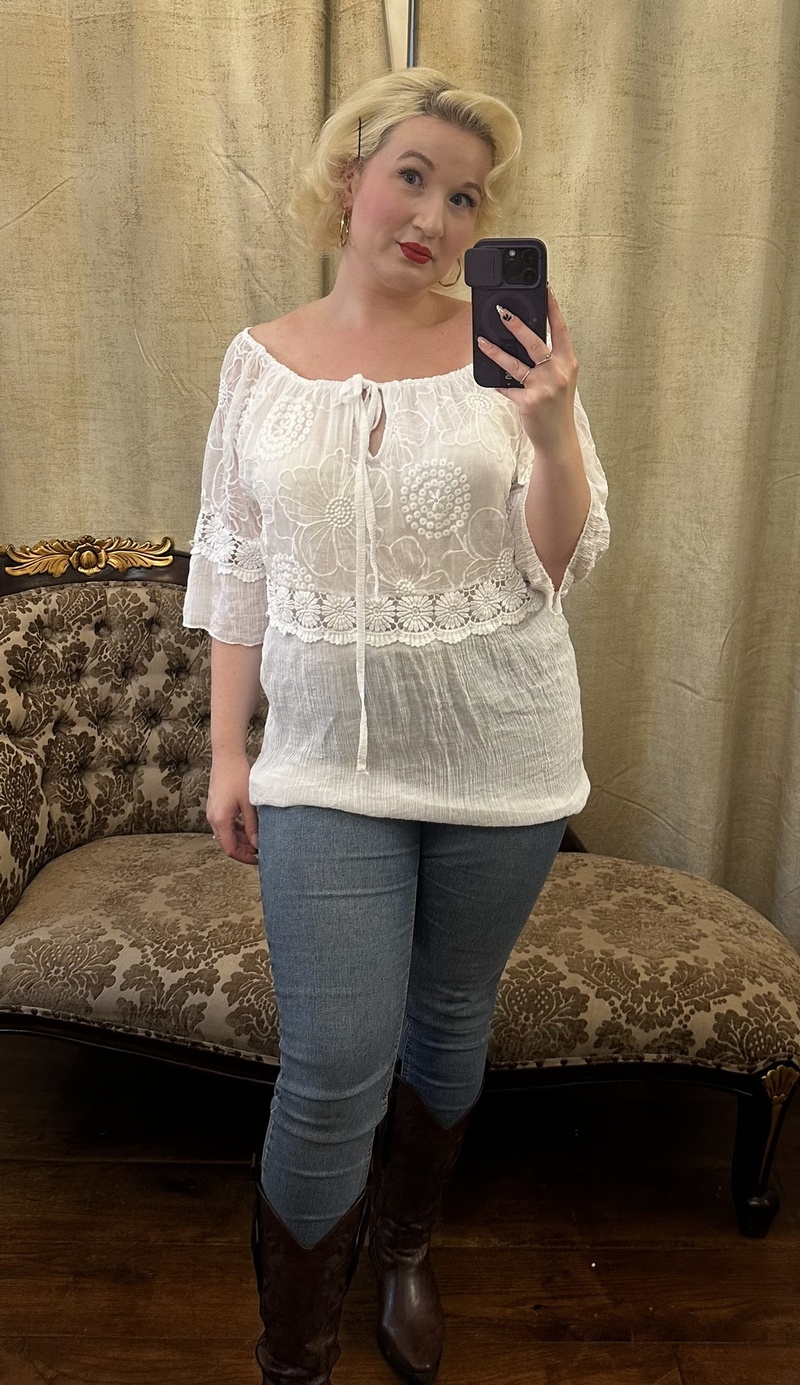 June Top White