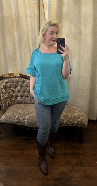 Smart Lace Top Teal