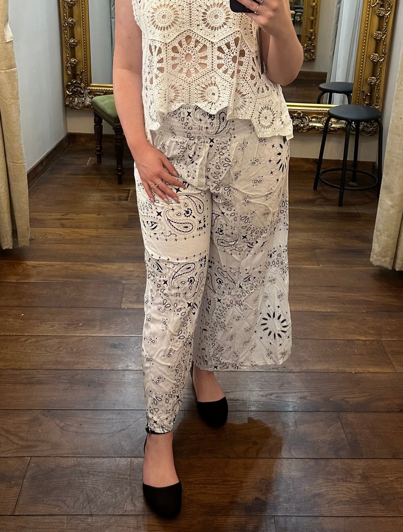 Bandana Trousers White