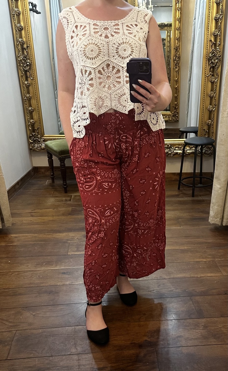 Bandana Trousers Maroon