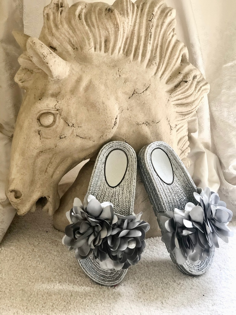 Big Flower Slider Silver