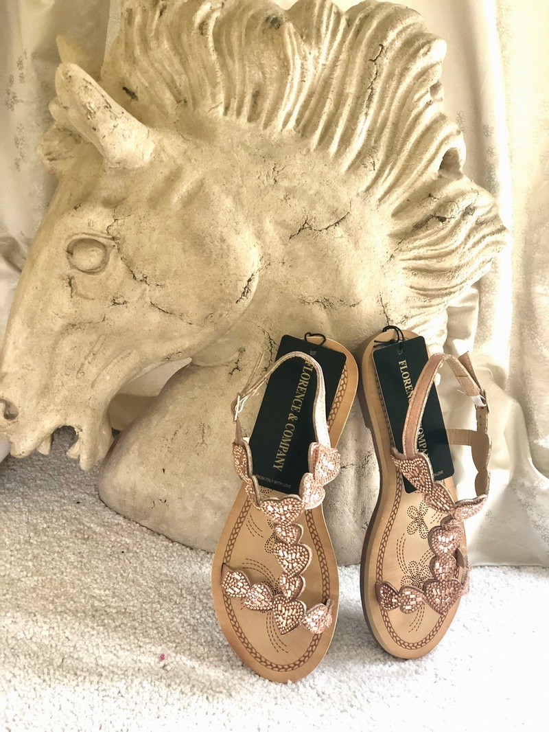 Heart Design Sandal Rose Gold