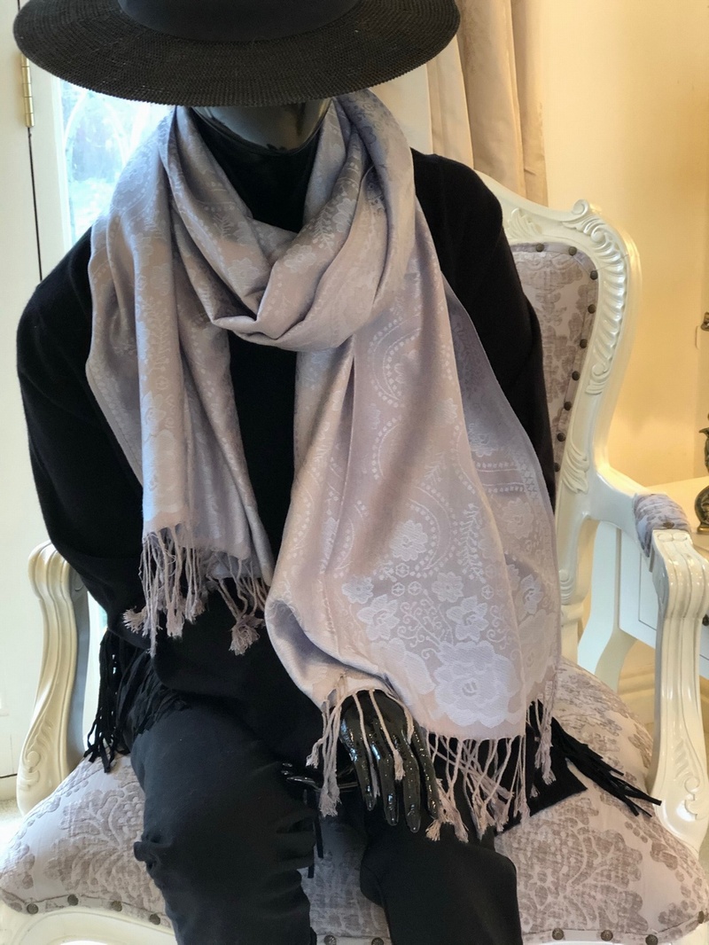 Fine Design Pashmina Silver Grey