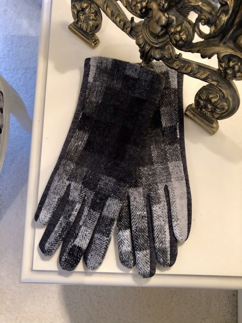 Spandex Gloves Patchwork Grey