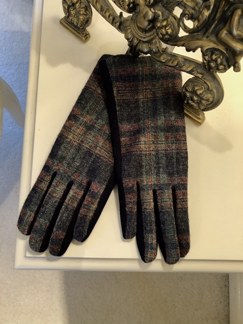 Spandex Gloves Patchwork Green