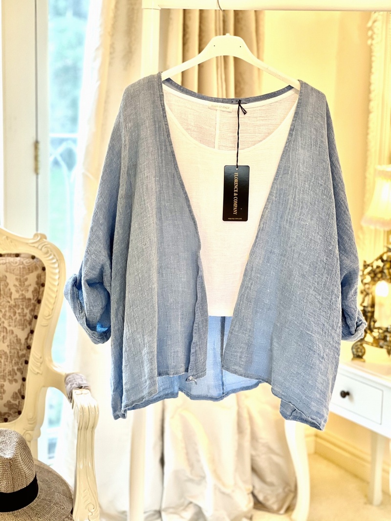 New Season Jkt Over Top Blue Jean