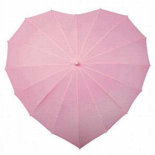 Love heart umbrellas pale pink