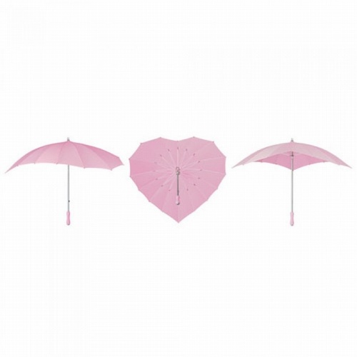 Love heart umbrellas pale pink