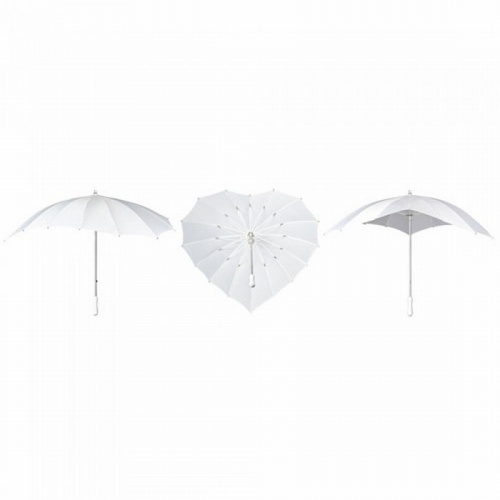 Love heart umbrellas summer White