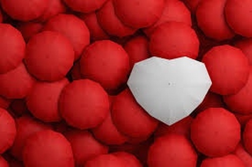 Love heart umbrellas summer White