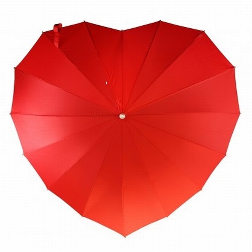 Love heart umbrellas lipstick Red