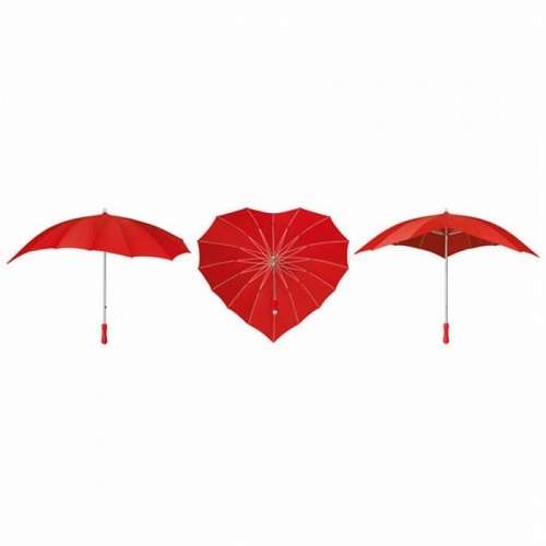 Love heart umbrellas lipstick Red