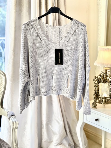 New Season Designer Inspired Layering Knit Dove Grey