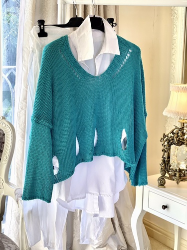 New Season Designer Inspired Layering Knit Marine